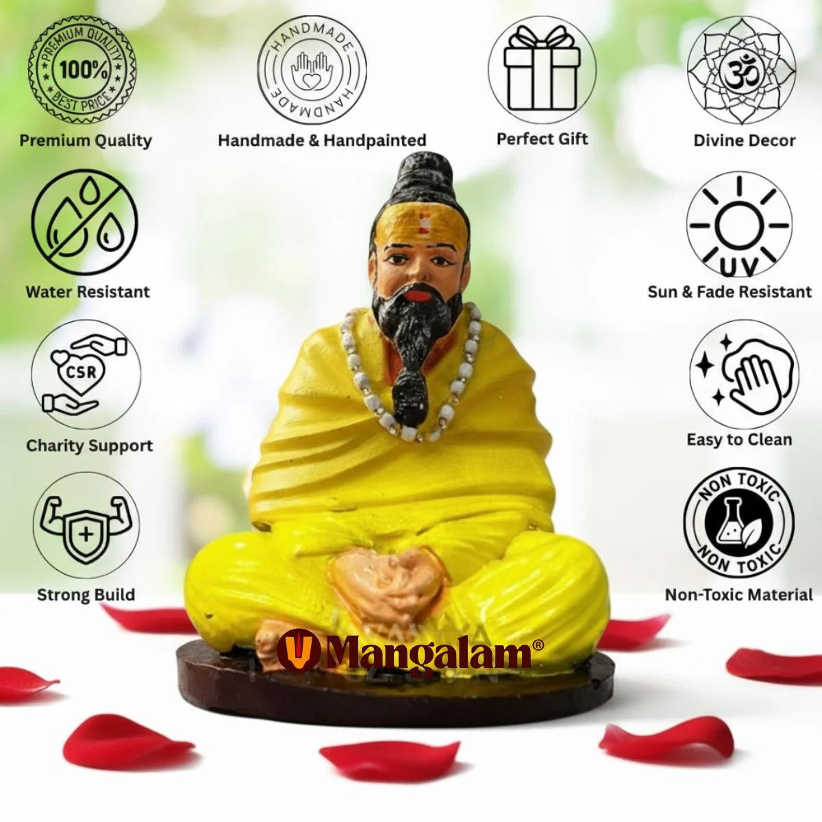 Premananda Ji Maharaj Idol (4.5 Inch): Divine Guidance for Your Home, Car & Workspace